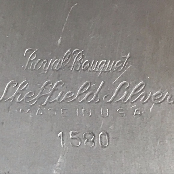 SHEFFIELD SILVER CO. "Royal Bouquet" 7" Silver Plate Round Candy Dish #1580 -USA - Picture 9 of 14